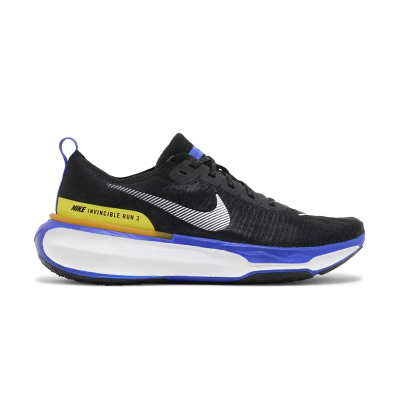 Nike Invincible Run 3 Black Yellow Blue Running Shoes - 2