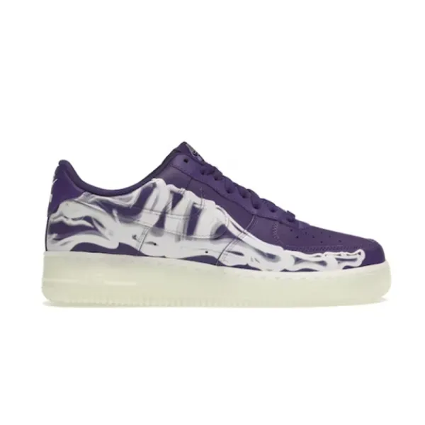 Nike Air Force 1 Low Purple Skeleton Print Sneakers - 2