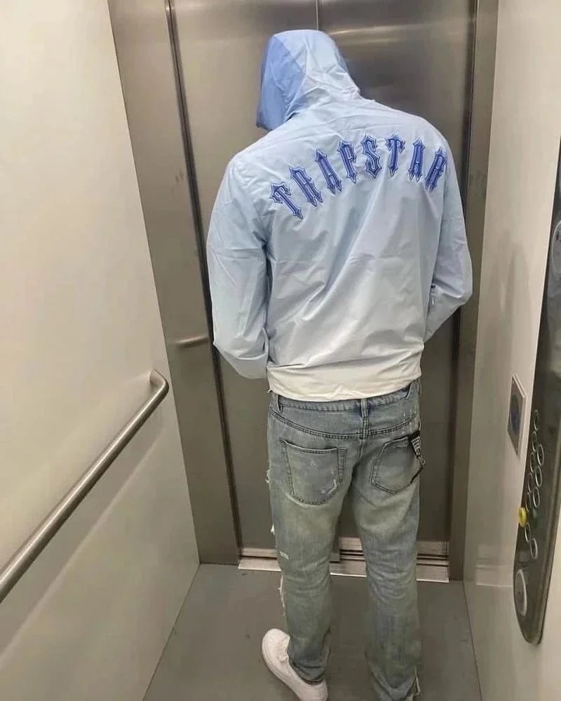 Trapspar Windbreaker Jacket Royal Blue Outerwear - 6