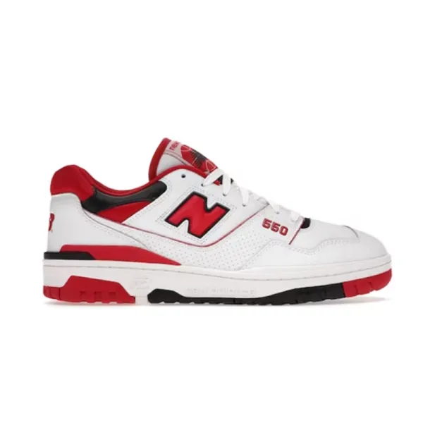 New Balance 550 White Red Black Sneakers - 2