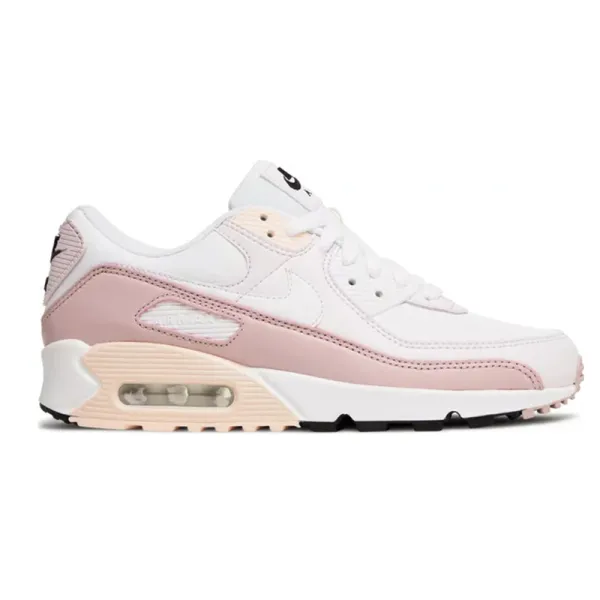 Nike Air Max 90 White Pink Running Shoes - 2