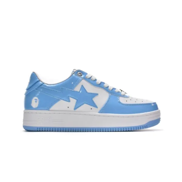 A Bathing Ape Bape Sta Low Sky Blue White Sneakers - 1