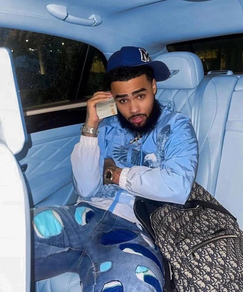 Trapspar Windbreaker Jacket Royal Blue Outerwear - 7