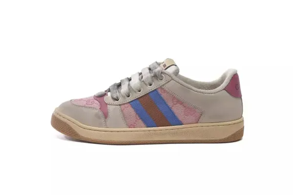 Gucci Tennis 1977 Pink and Blue Stripe Sneakers - 1
