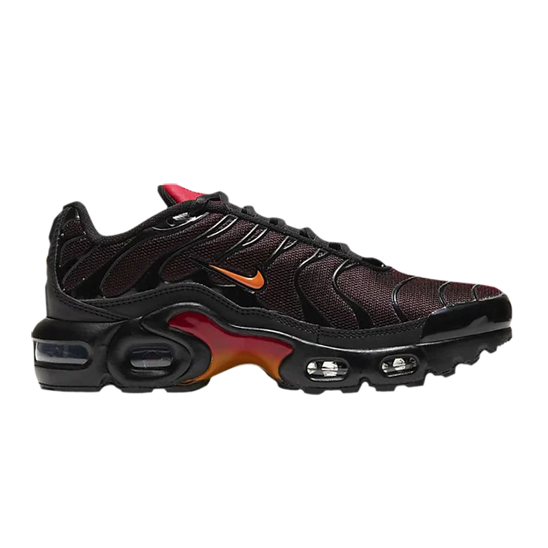 Nike Air Max Plus Black Burgundy Orange Sneakers - 1