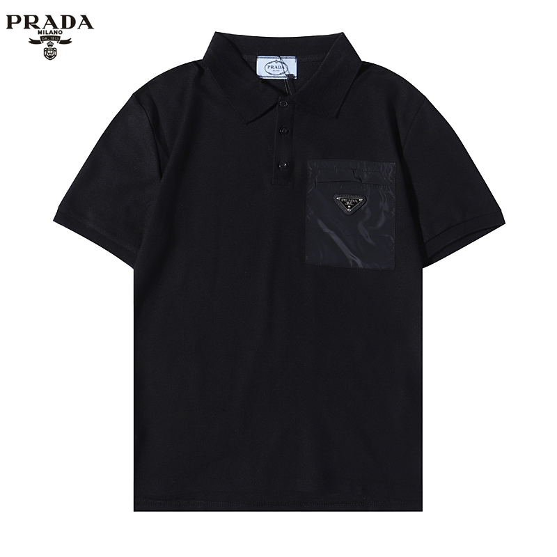 Prada T-Shirts Logo Print — 16 Black Shirt