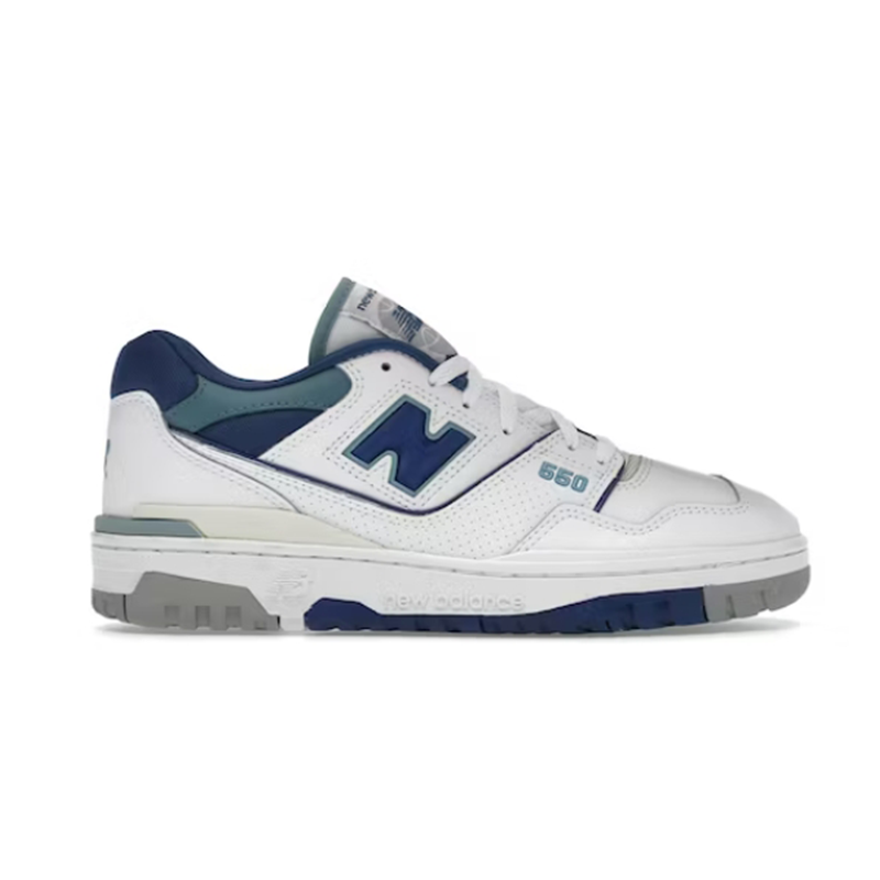 New Balance 550 White Navy Teal Sneakers - 2