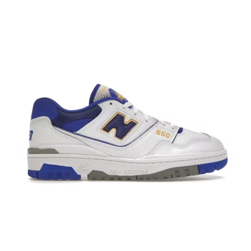 New Balance 550 White Royal Blue Gold Sneakers - 2