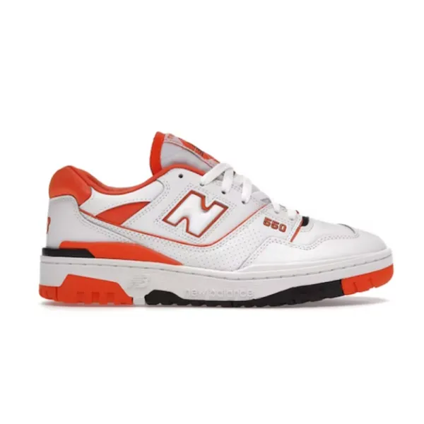 New Balance 550 White Orange Sneakers - 2