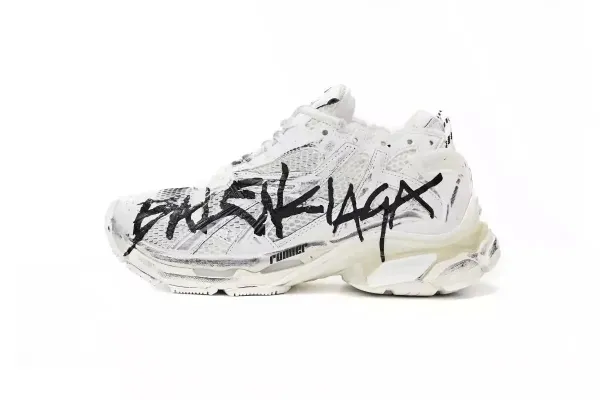 Balenciaga Track Trainer White Graffiti Sneakers - 1