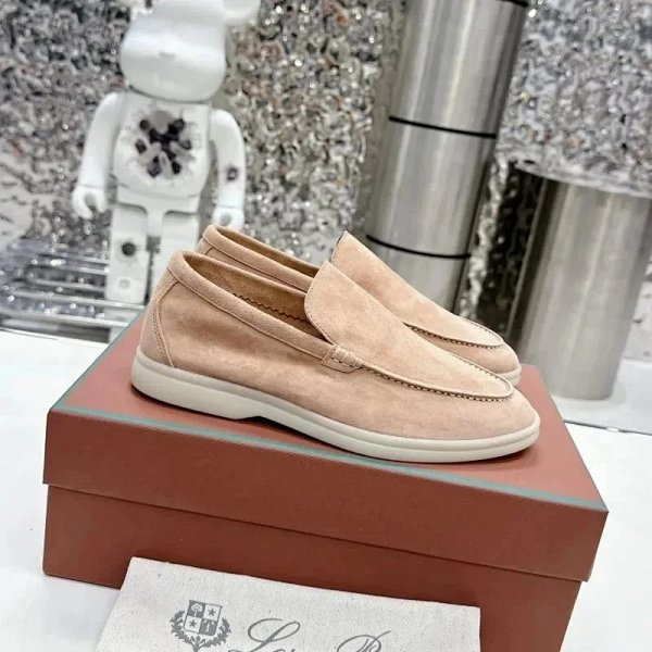 Loro Piana Gommino Loafers Beige Suede Casual Shoes product listing in Litbuy spreadsheet finds