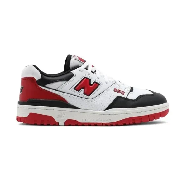 New Balance 550 White Black Red Sneakers - 1