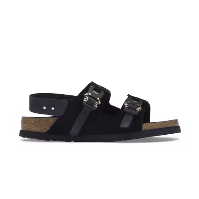 Off-White x Birkenstock Arizona Black Suede Sandals - 2