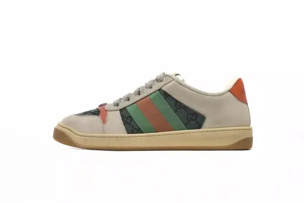 Gucci Ace Sneakers Beige Green Red Web Stripe Sneakers - 1