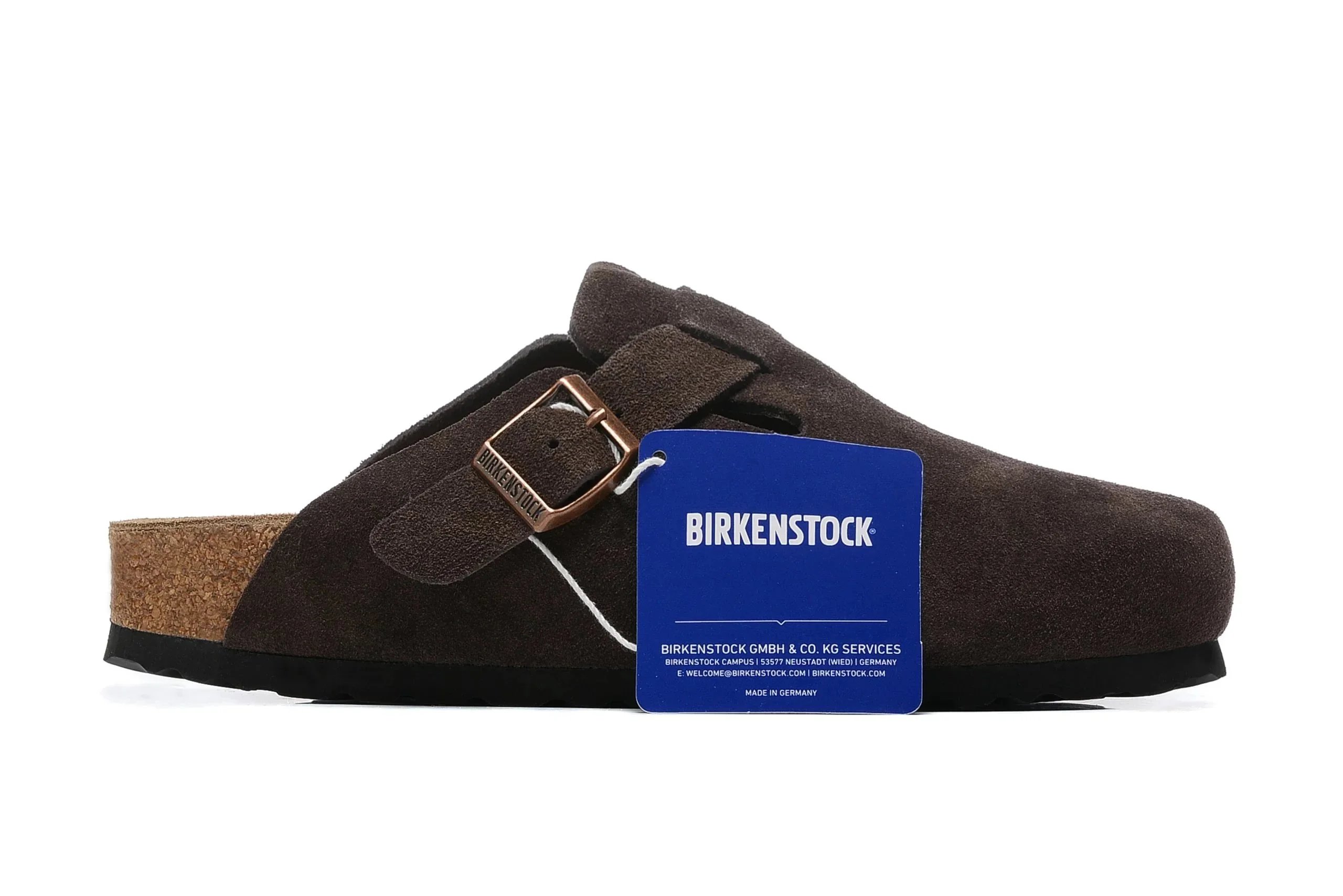 Birkenstock Birkenstock Boston Suede Sandals in Chocolate Brown Brown