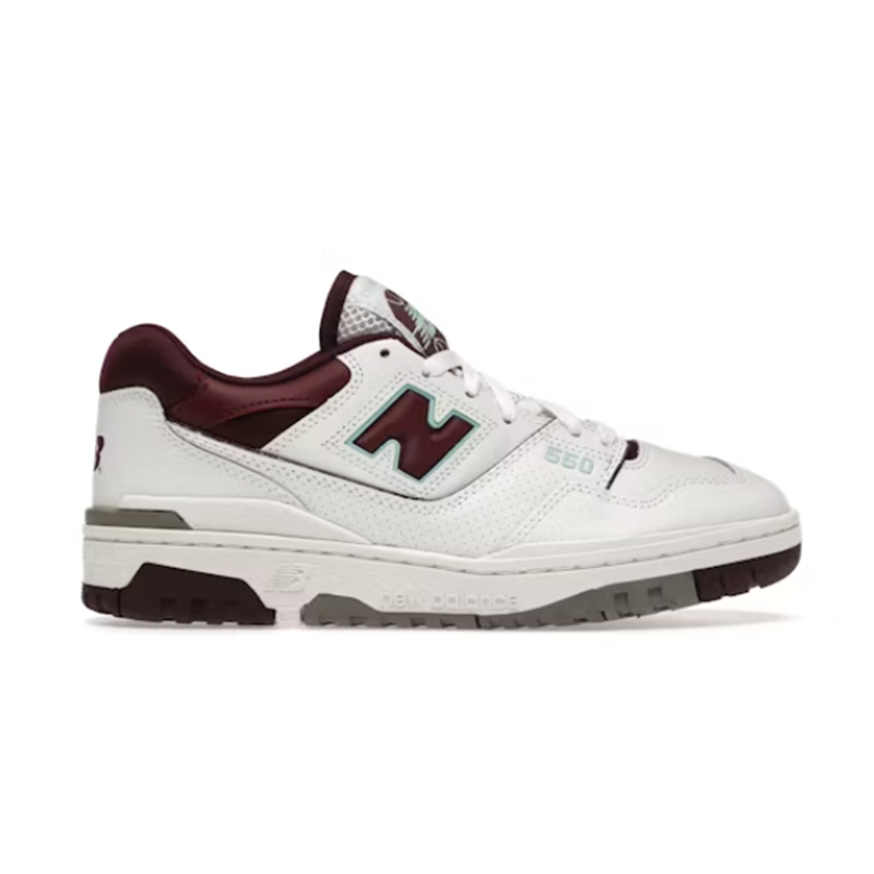New Balance 550 White Burgundy Sneakers - 2