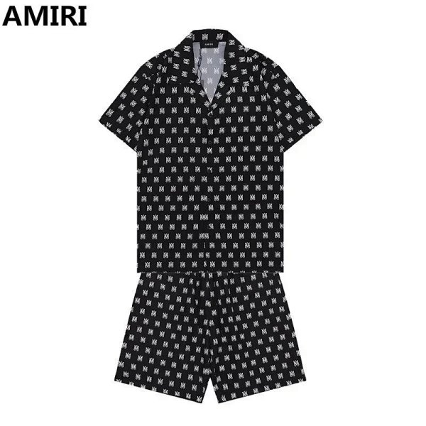 Amiri Monogram Print Sleepwear Set Black product listing in Litbuy spreadsheet finds