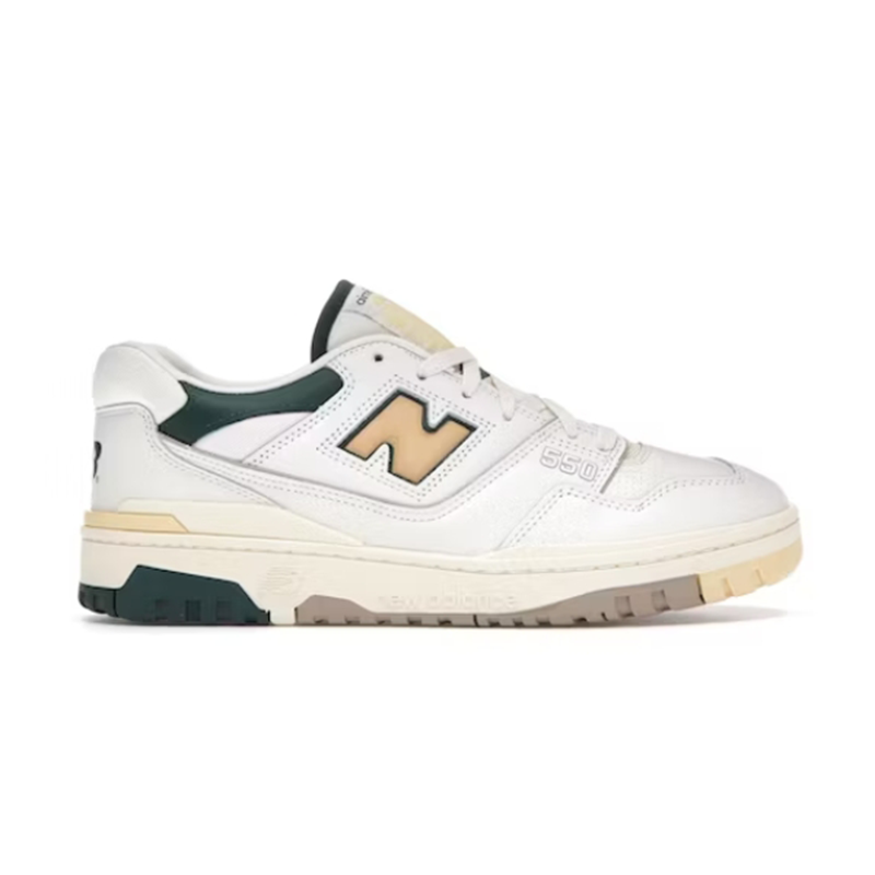 New Balance 550 White Green Beige Sneakers - 2