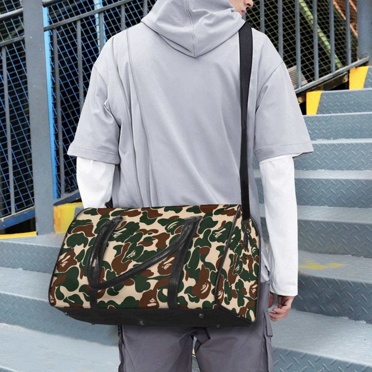 A BATHING APE Travel Bags Head Camouflage Print image 12