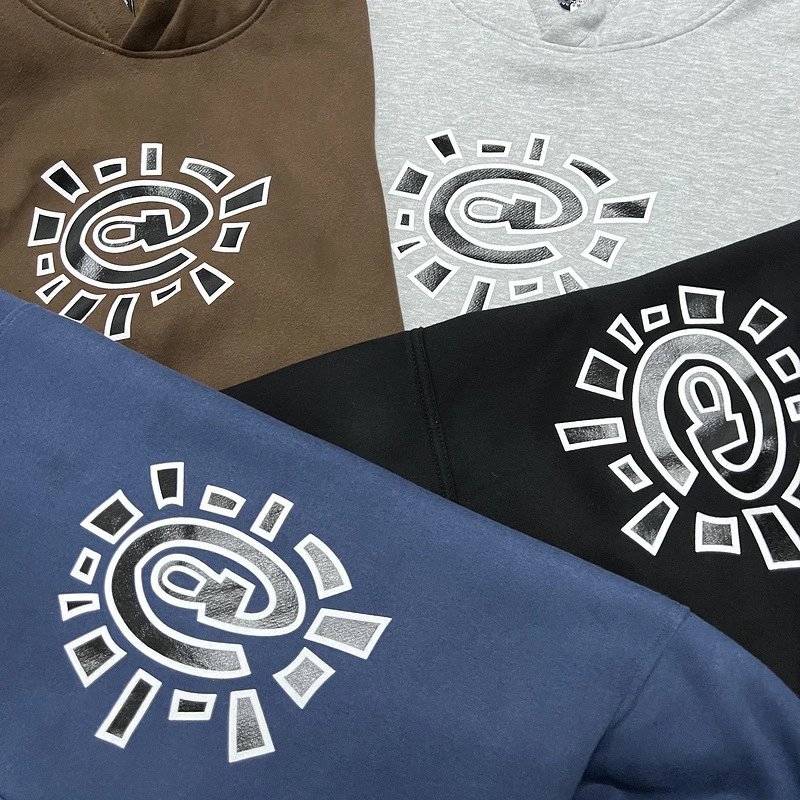 Design Graphic Hoodie Gray - 7