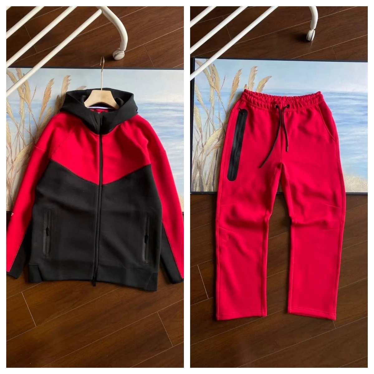 Black with Red