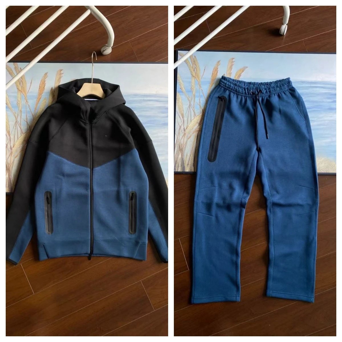 Black with Blue