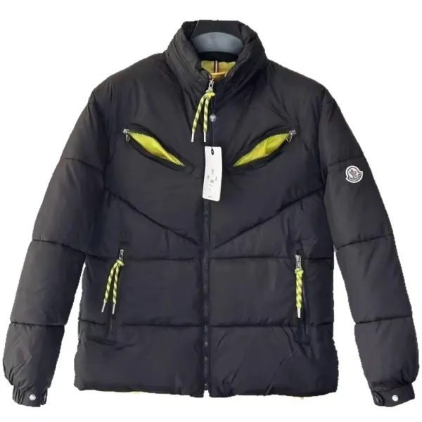 Moncler Genius 1952 Puffer Jacket Black with Neon Yellow Accents Down-Jacket - 6