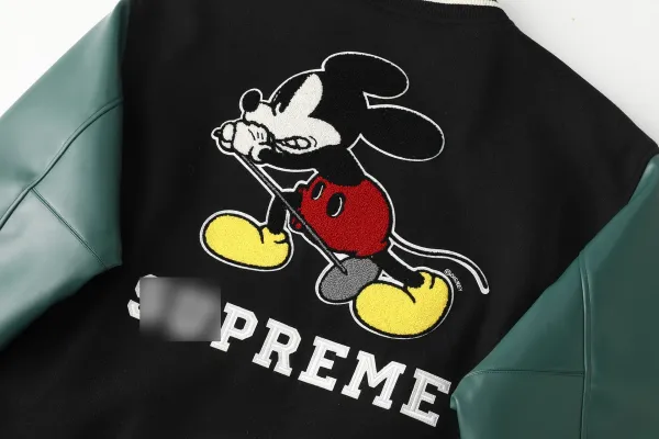 Supreme x Disney Mickey Mouse Varsity Jacket Red - 14