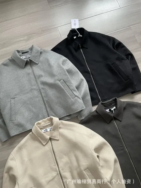 COS Wool Blend Zip-Up Jacket Gray Outerwear - 13