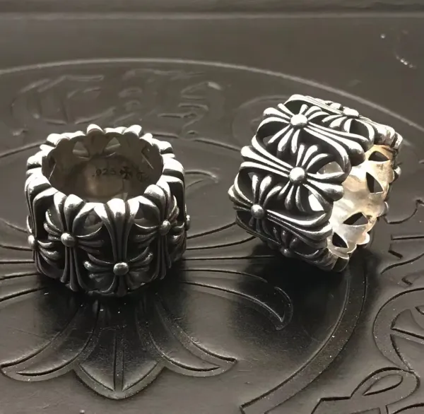 Chrome Hearts Large Floral Ring Silver - 9