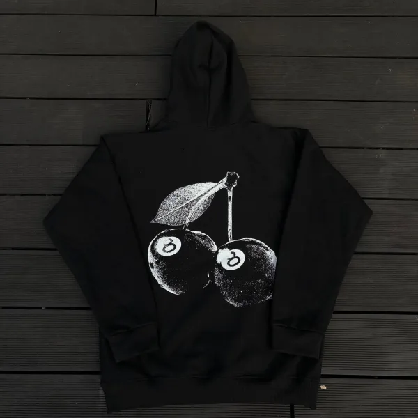 Cherry Eight Ball Hoodie Black - 1