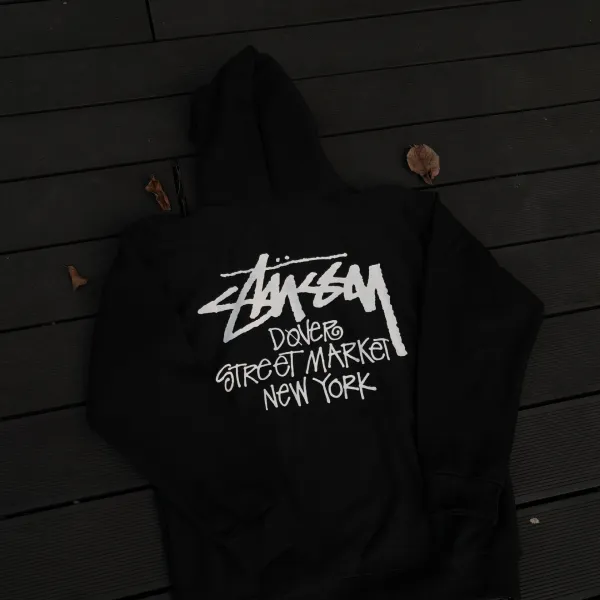 Stüssy Dover Street Market New York Hoodie Black - 1