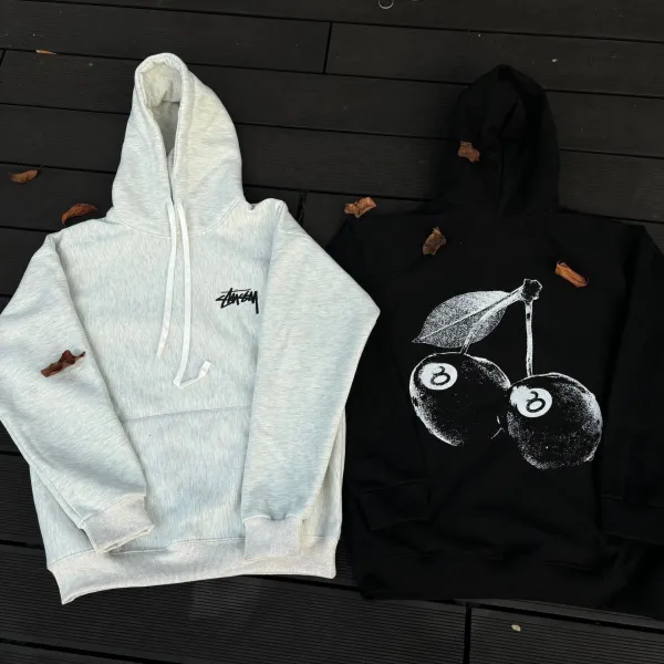 Essentials Cherry 8-Ball Hoodie Gray - 5