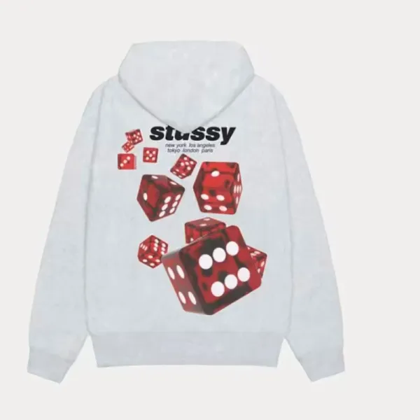 Stüssy Dice Print Hoodie White - 6