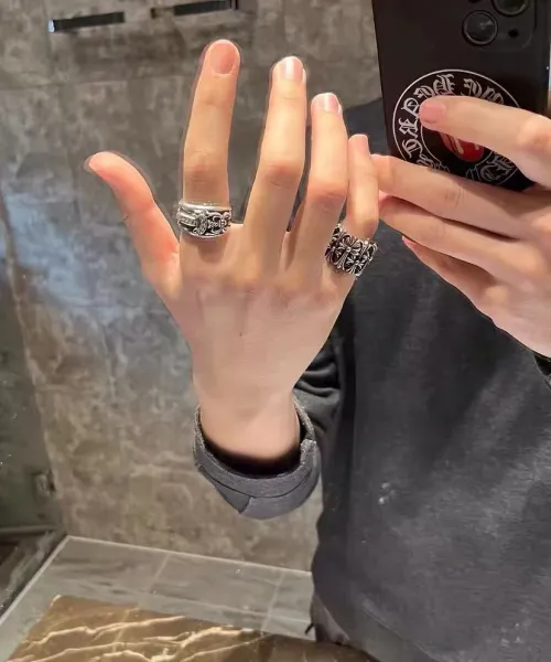 Chrome Hearts Large Floral Ring Silver - 11