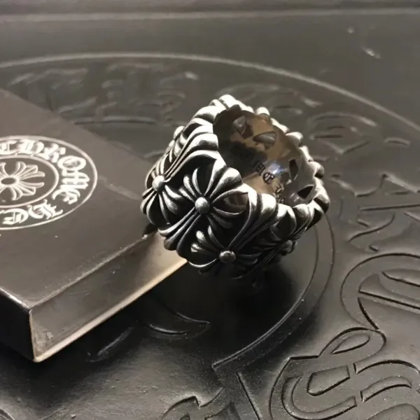 Chrome Hearts Large Floral Ring Silver - 8