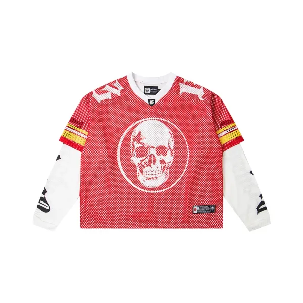 Dead Kennedys x Unknown Brand Skeleton Floral Waffle Knit Long-Sleeve Top - 4