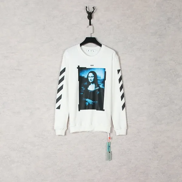 Off-White Mona Lisa Print Crewneck Sweatshirt White - 1