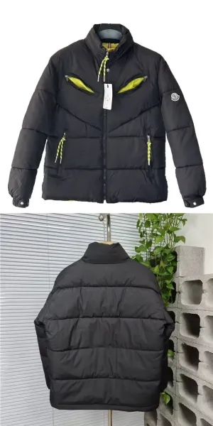 Moncler Genius 1952 Puffer Jacket Black with Neon Yellow Accents Down-Jacket - 9