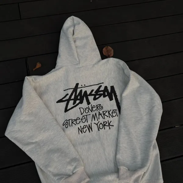 Stussy Dover Street Market New York Hoodie Gray - 1
