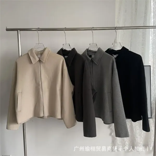COS Wool Blend Zip-Up Jacket Gray Outerwear - 9