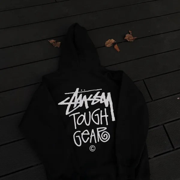 Stussy Tough Gear Black Hoodie - 1