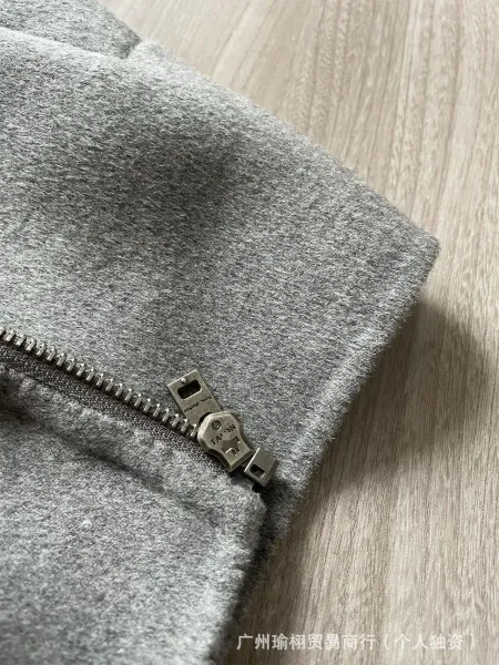 COS Wool Blend Zip-Up Jacket Gray Outerwear - 22