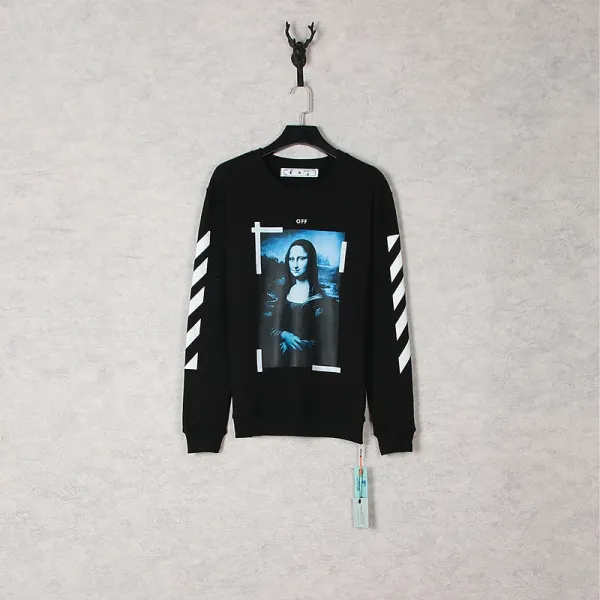 Off-White Mona Lisa Print Black Hoodie - 1