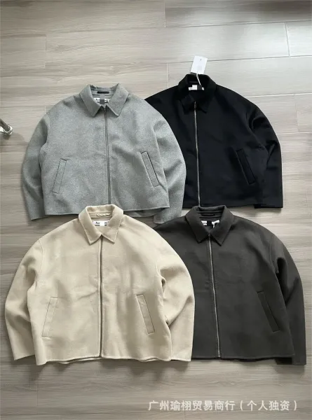 COS Wool Blend Zip-Up Jacket Gray Outerwear - 11