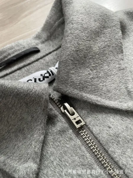 COS Wool Blend Zip-Up Jacket Gray Outerwear - 16