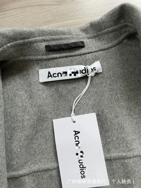 COS Wool Blend Zip-Up Jacket Gray Outerwear - 24
