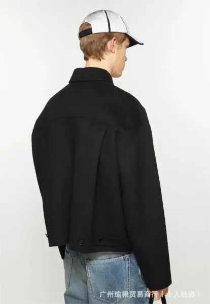 COS Wool Blend Zip-Up Jacket Gray Outerwear - 7