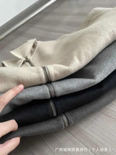 COS Wool Blend Zip-Up Jacket Gray Outerwear - 17