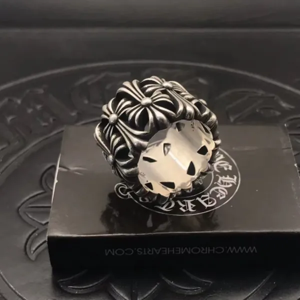 Chrome Hearts Large Floral Ring Silver - 7
